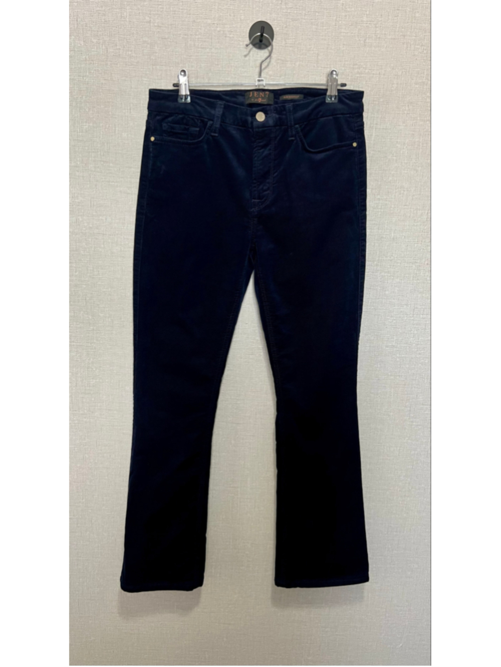 JEN7 By 7 For All Mankind Super Dark Navy Slim Bootcut Corduroy Pants